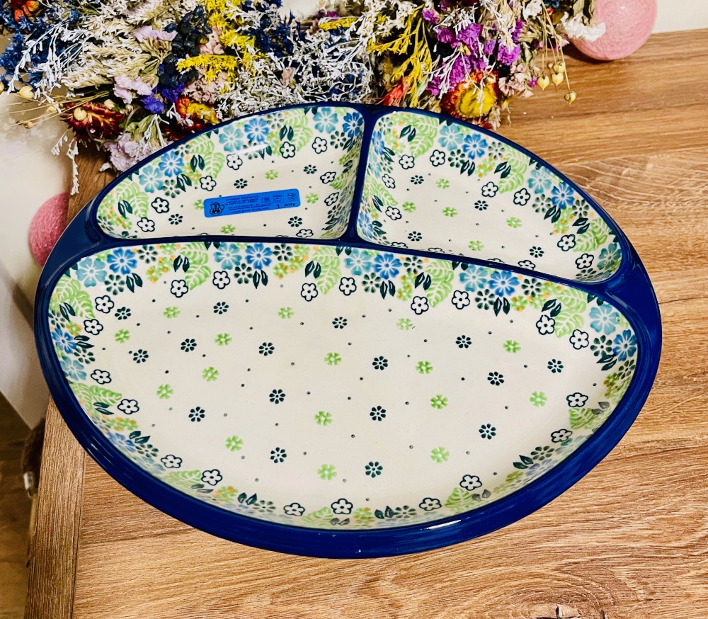 talerz dzielony na przystawki Boleslawiec