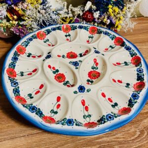 talerz na jajka ceramika Boleslawiec