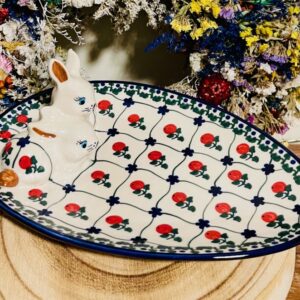 talerz z zajaczkiem Boleslawiec