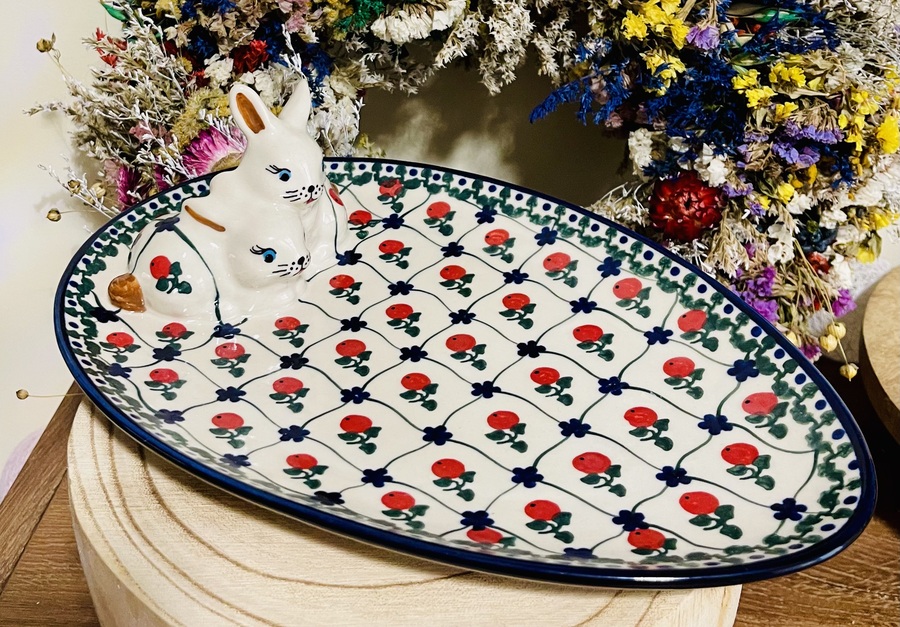 talerz zajac boleslawiec