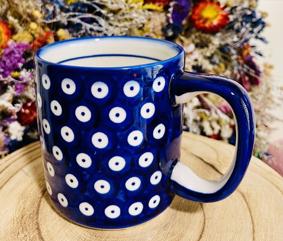 kubek kropka 400 ml ceramika Boleslawiec