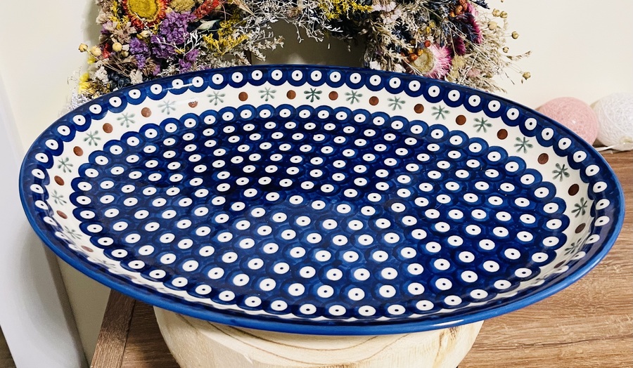 talerz 35 cm ceramika Boleslawiec