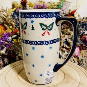 kubek latte ceramika Boleslawiec