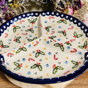 talerz dzielony ceramika Boleslawiec