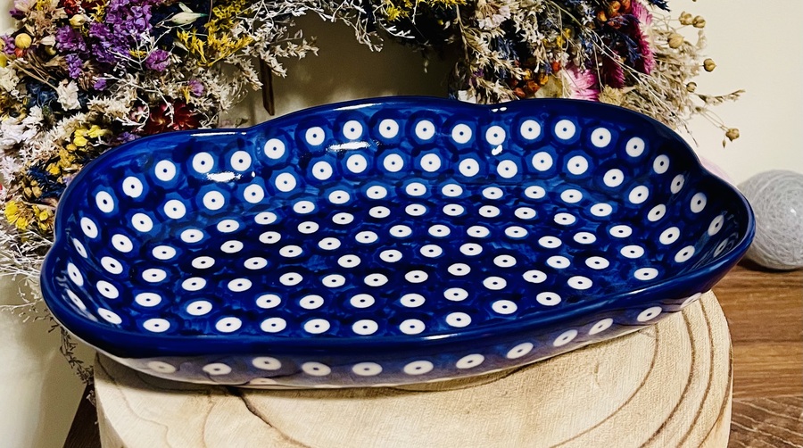 talerz falowany ceramika Boleslawiec