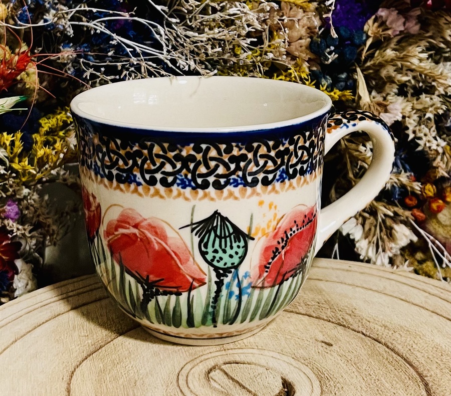 kubek maki ceramika Boleslawiec