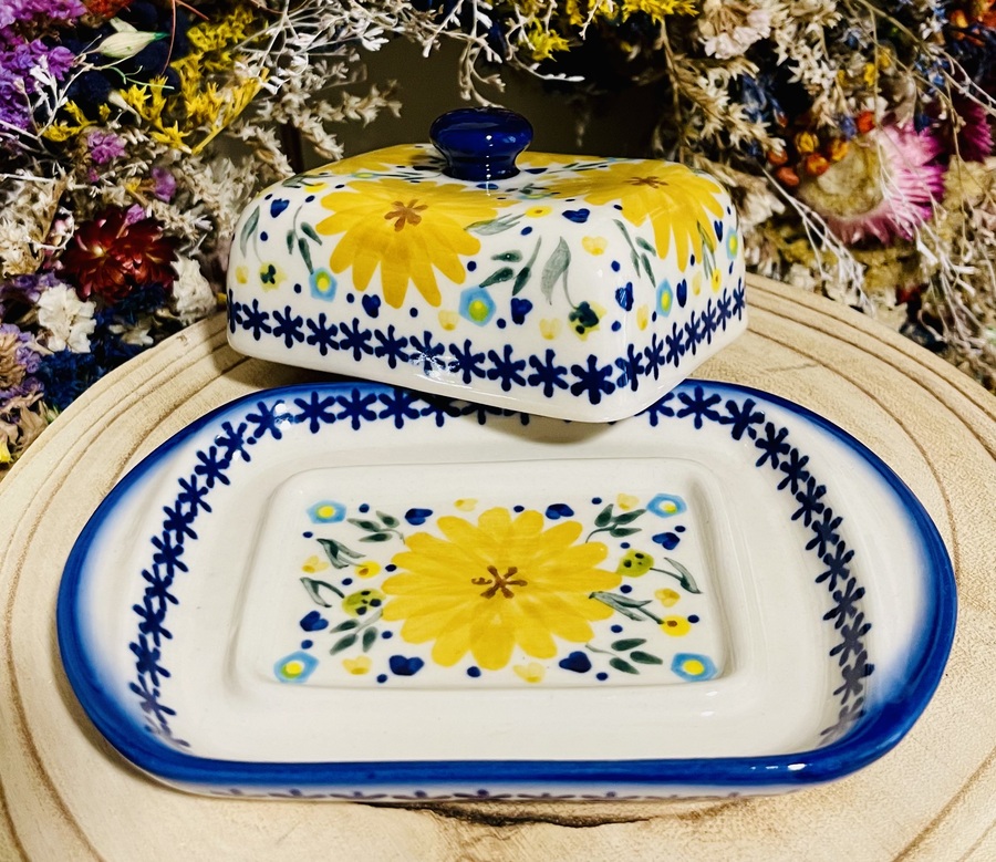 Ceramika Bolesławiec. Maselnica Mała unikat (2433) - obrazek 2