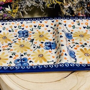 talerz dzielony ceramika Boleslawiec