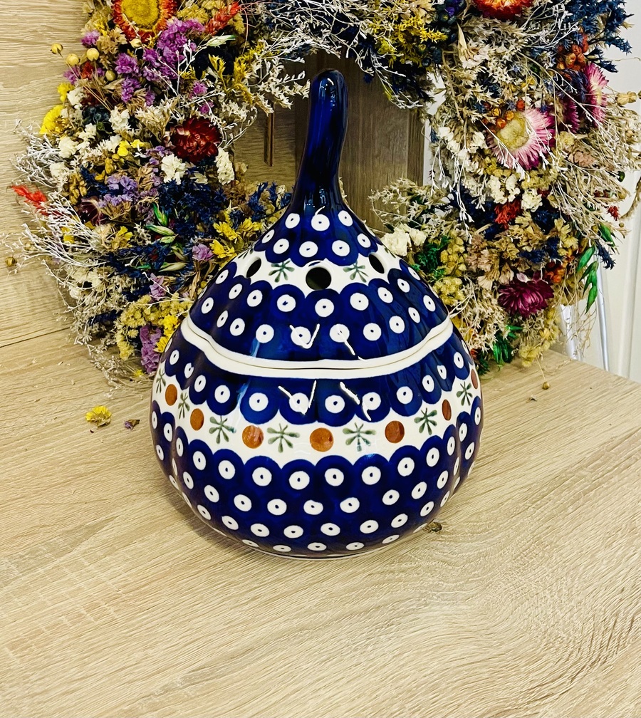 pojemnik na czosnek ważka ceramika Boleslawiec