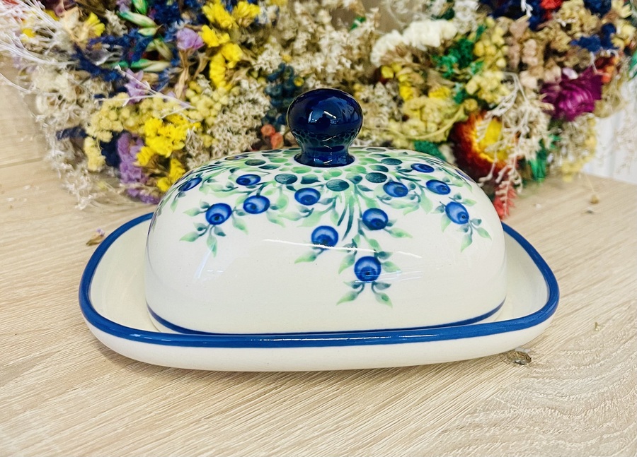 maselniczka jagody ceramika Boleslawiec