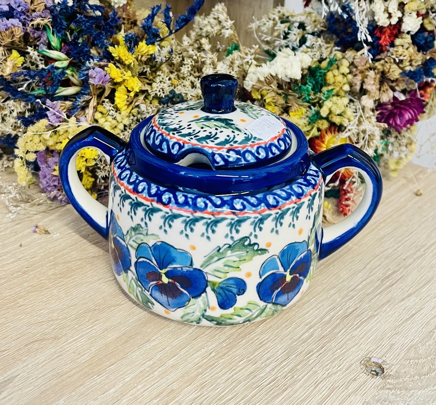 cukiernica bratki ceramika Boleslawiec