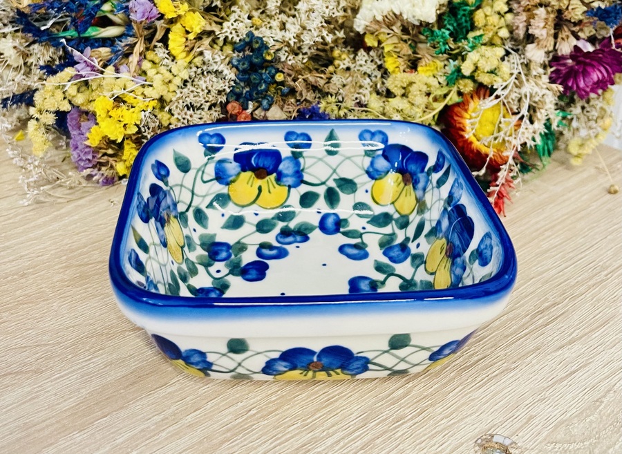 miska bratki ceramika Boleslawiec