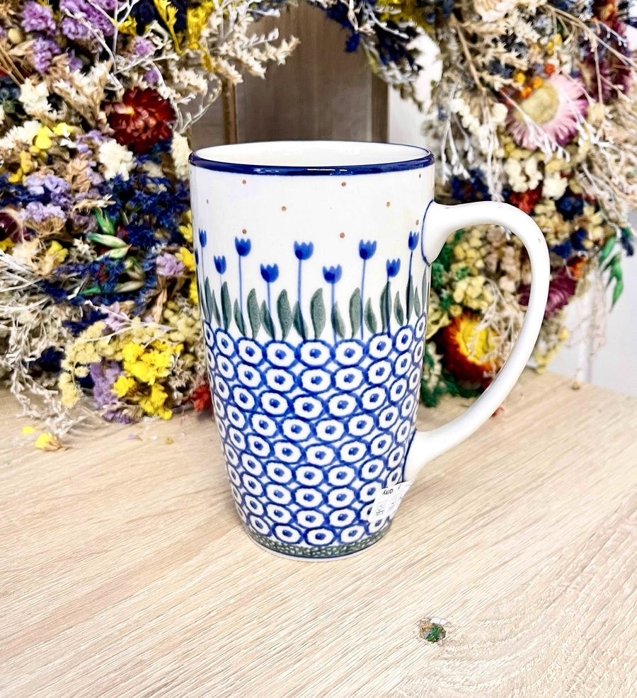 kubek latte ceramika Boleslawiec