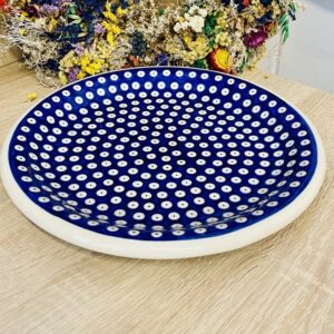 talerz 29 cm kropka ceramika Boleslawiec