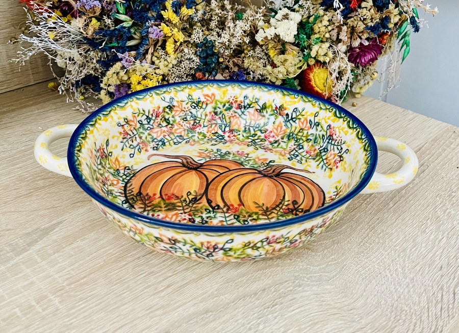 zapiekanka unikat ceramika Boleslawiec dynia