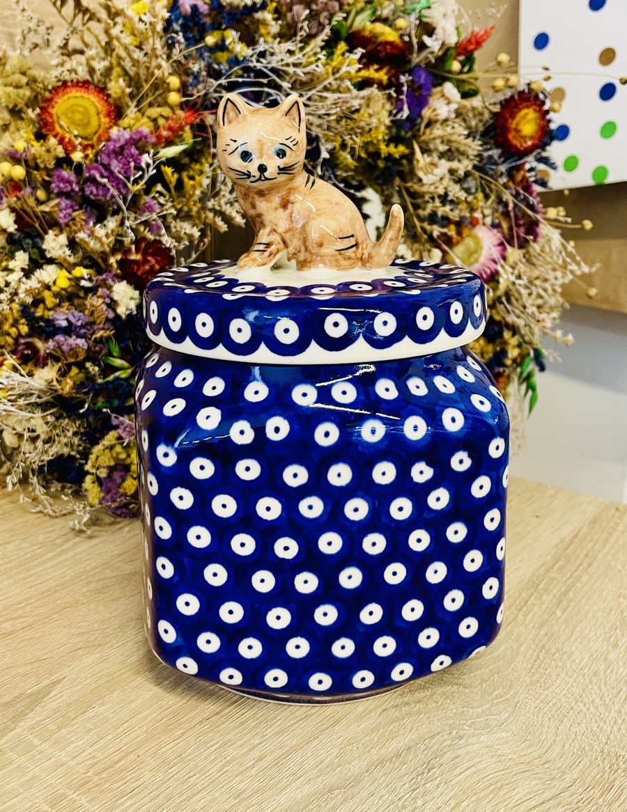 pojemnik kot ceramika Boleslawiec