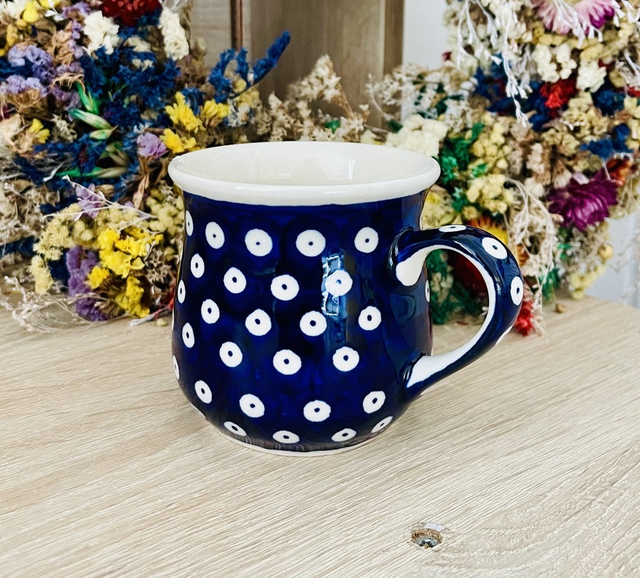 kubek kropka ceramika Boleslawiec