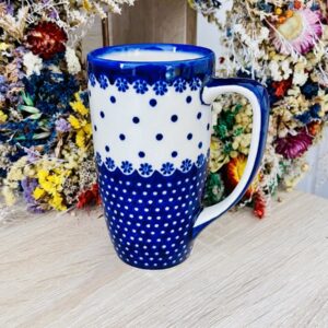 kubek latte ceramika Boleslawiec