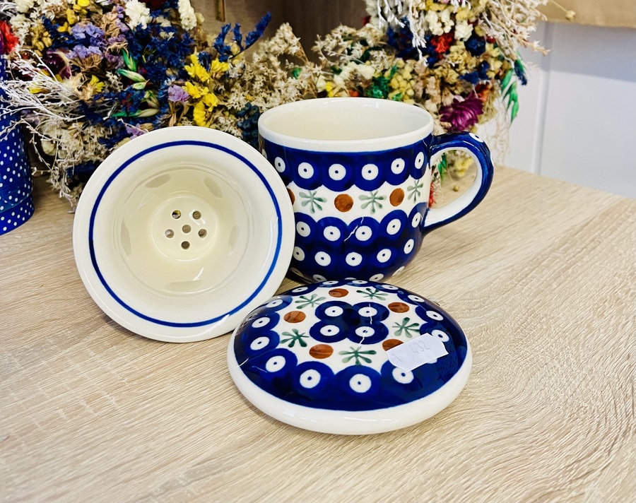 kubek na zioła ceramika Boleslawiec