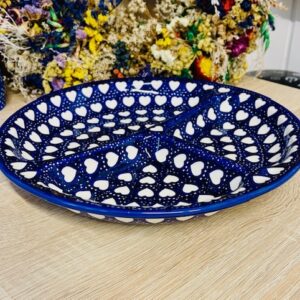 talerz dzielony ceramika Boleslawiec