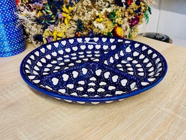 talerz dzielony ceramika Boleslawiec