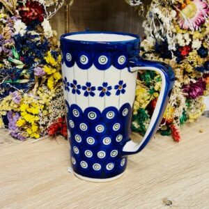 kubek latte ceramika Boleslawiec