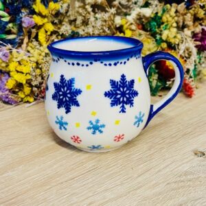 kubek zima ceramika Boleslawiec