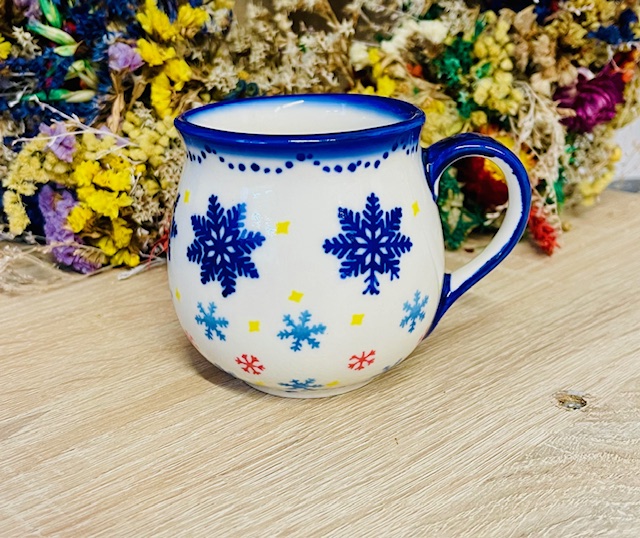 kubek zima ceramika Boleslawiec