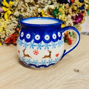 kubek zima ceramika Boleslawiec