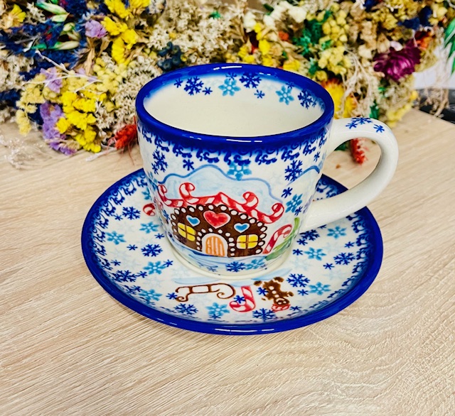 kubek i spodek ceramika Boleslawiec