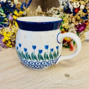 kubek tulipany ceramika Boleslawiec